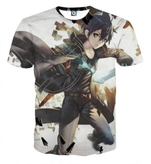 T Shirt Sword Art Online Kirito Attack