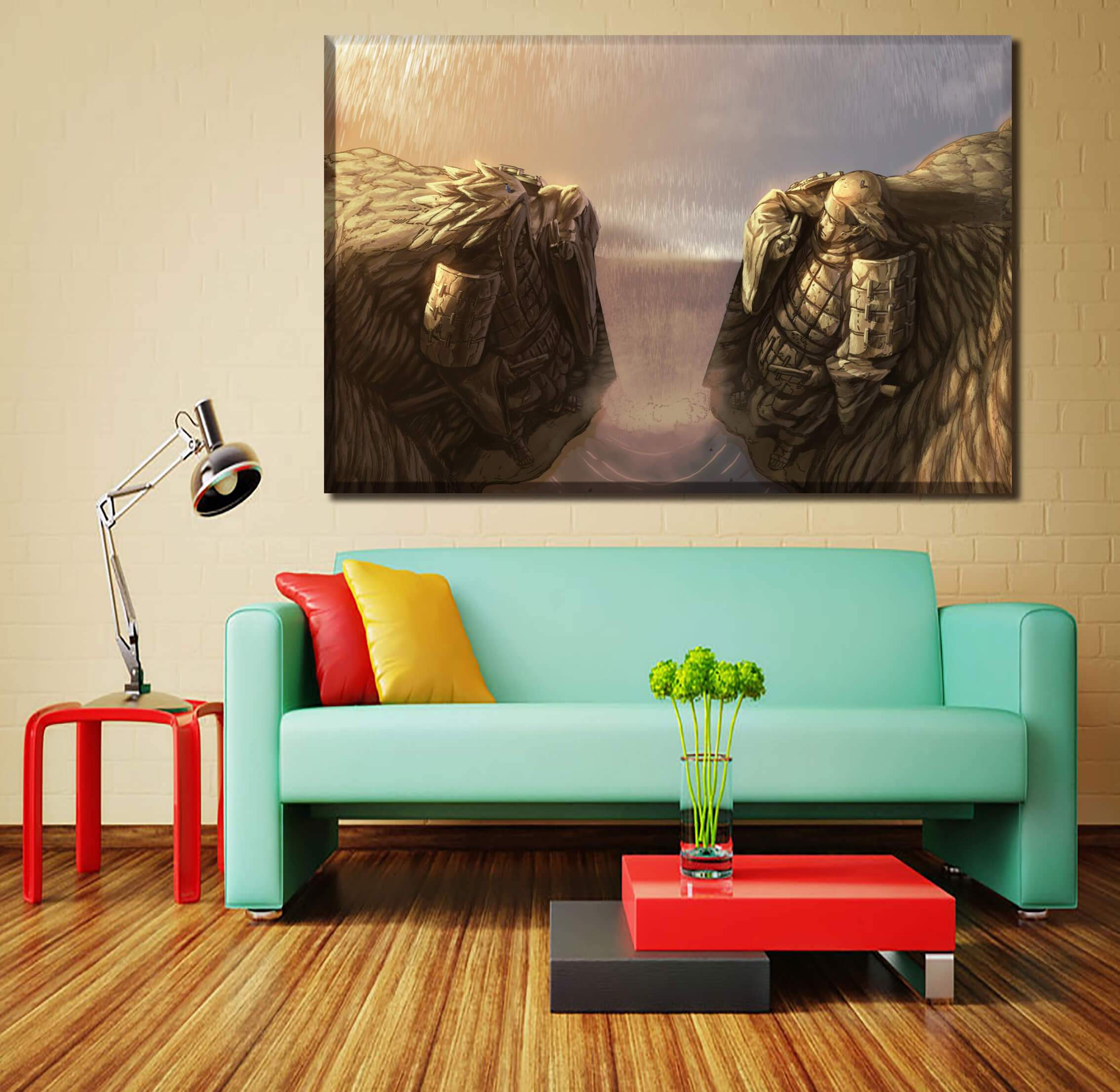 Tableau en 5 pièces Naruto Paysage Hokage Tableau en 5 pièces Naruto Paysage Hokage