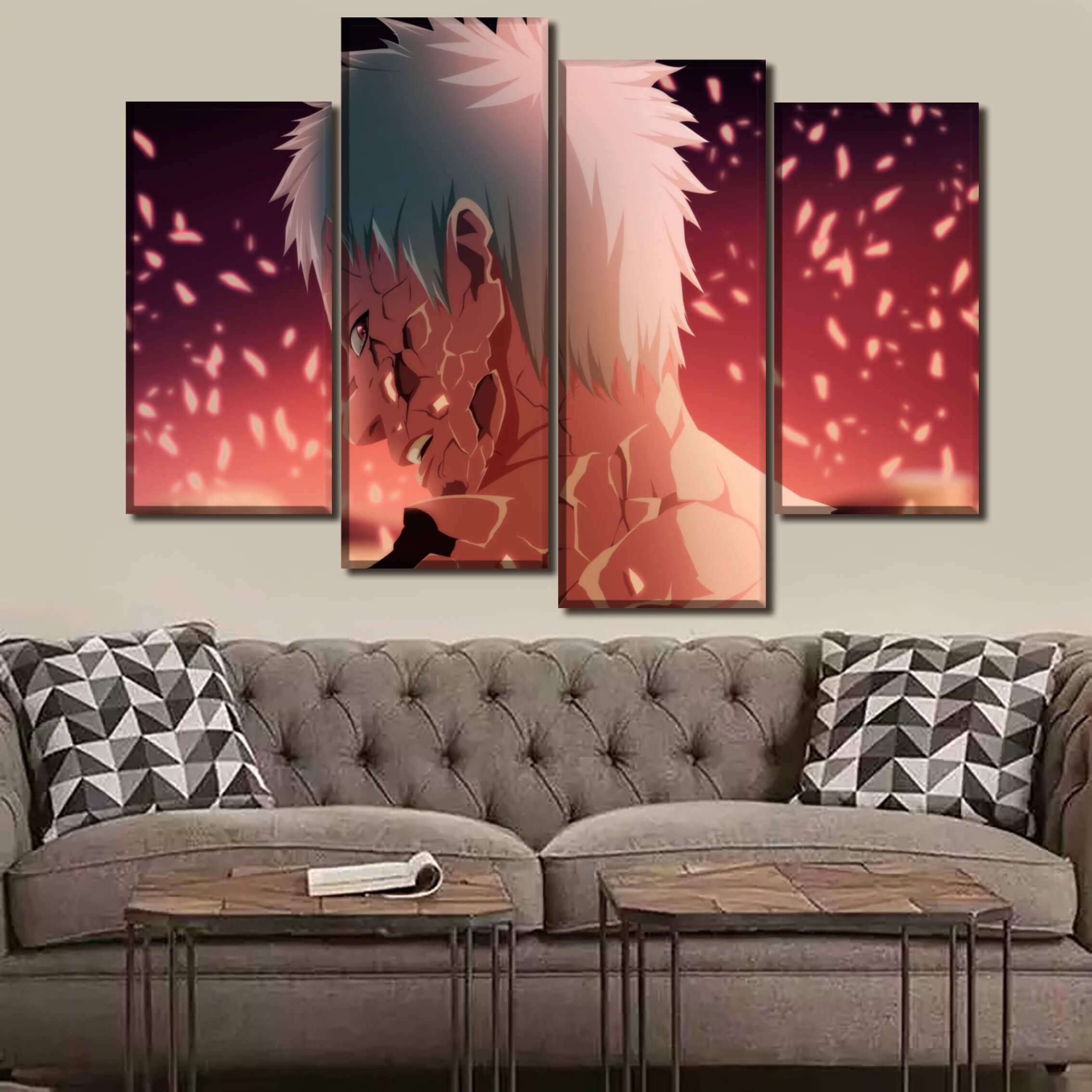 Tableau en 5 pièces Naruto Obito Tableau en 5 pièces Naruto Obito
