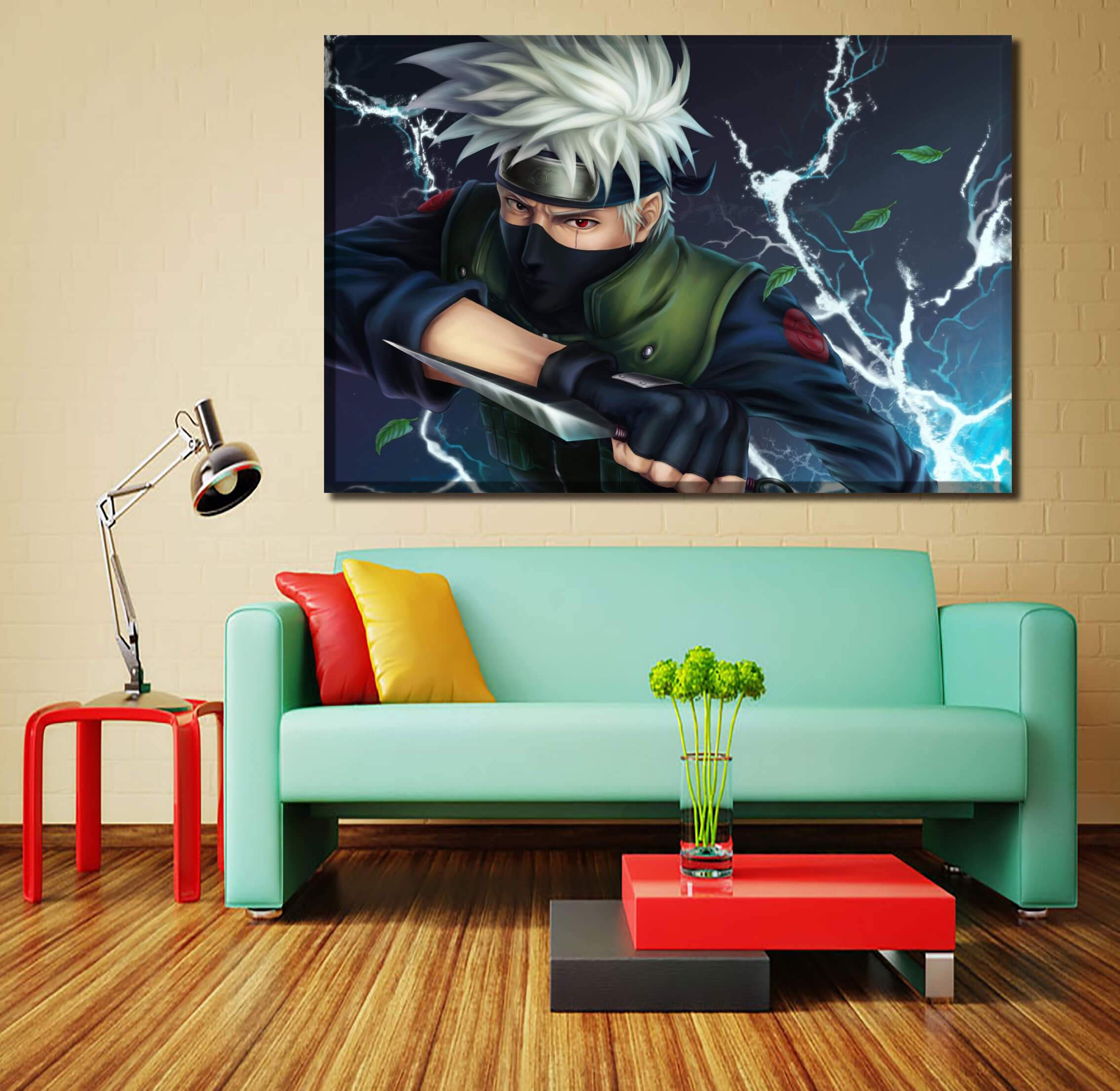 Tableau en 5 pièces Naruto Kakashi Fight Tableau en 5 pièces Naruto Kakashi Fight
