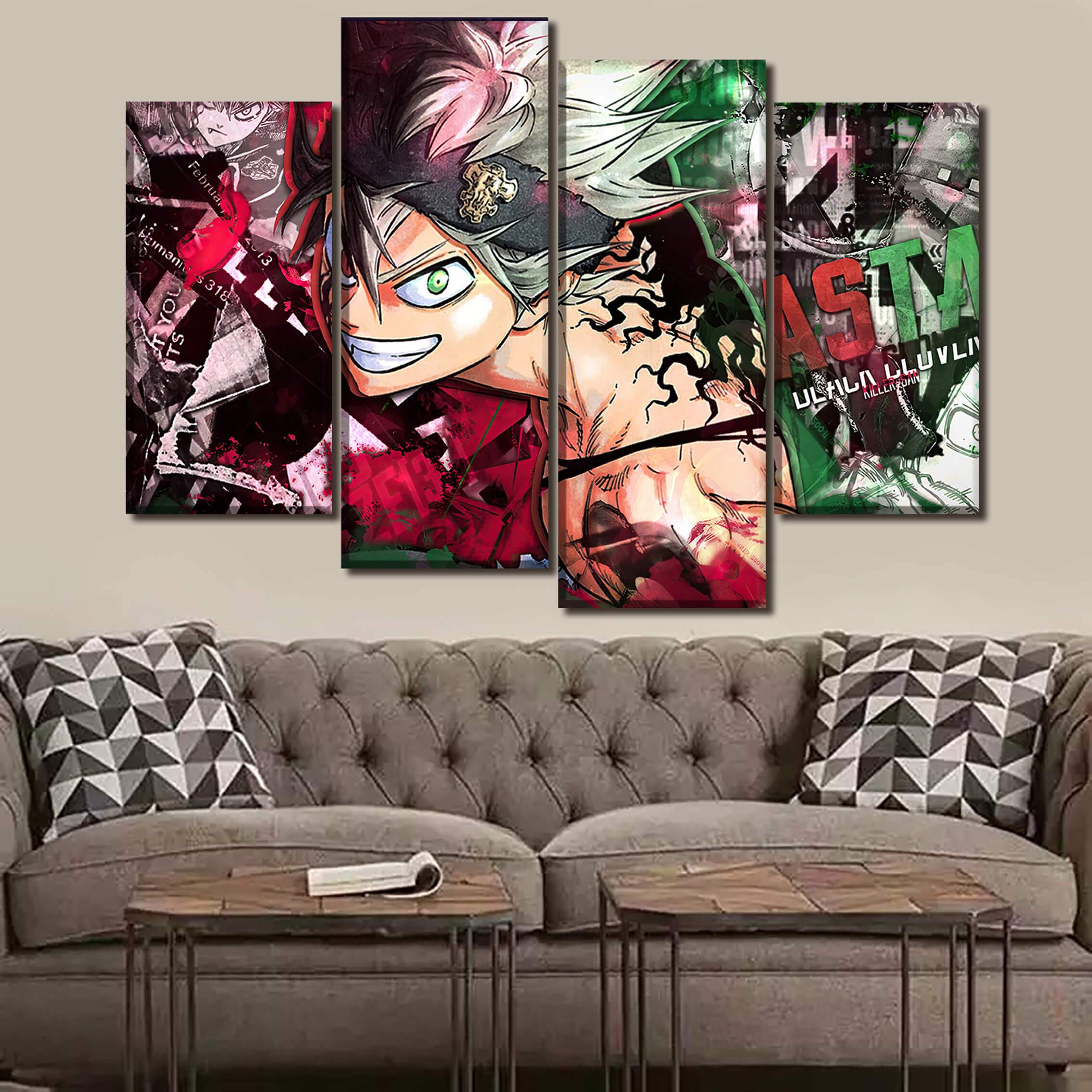 Décoration murale en 5 pièces Black Clover Asta Décoration murale en 5 pièces Black Clover Asta