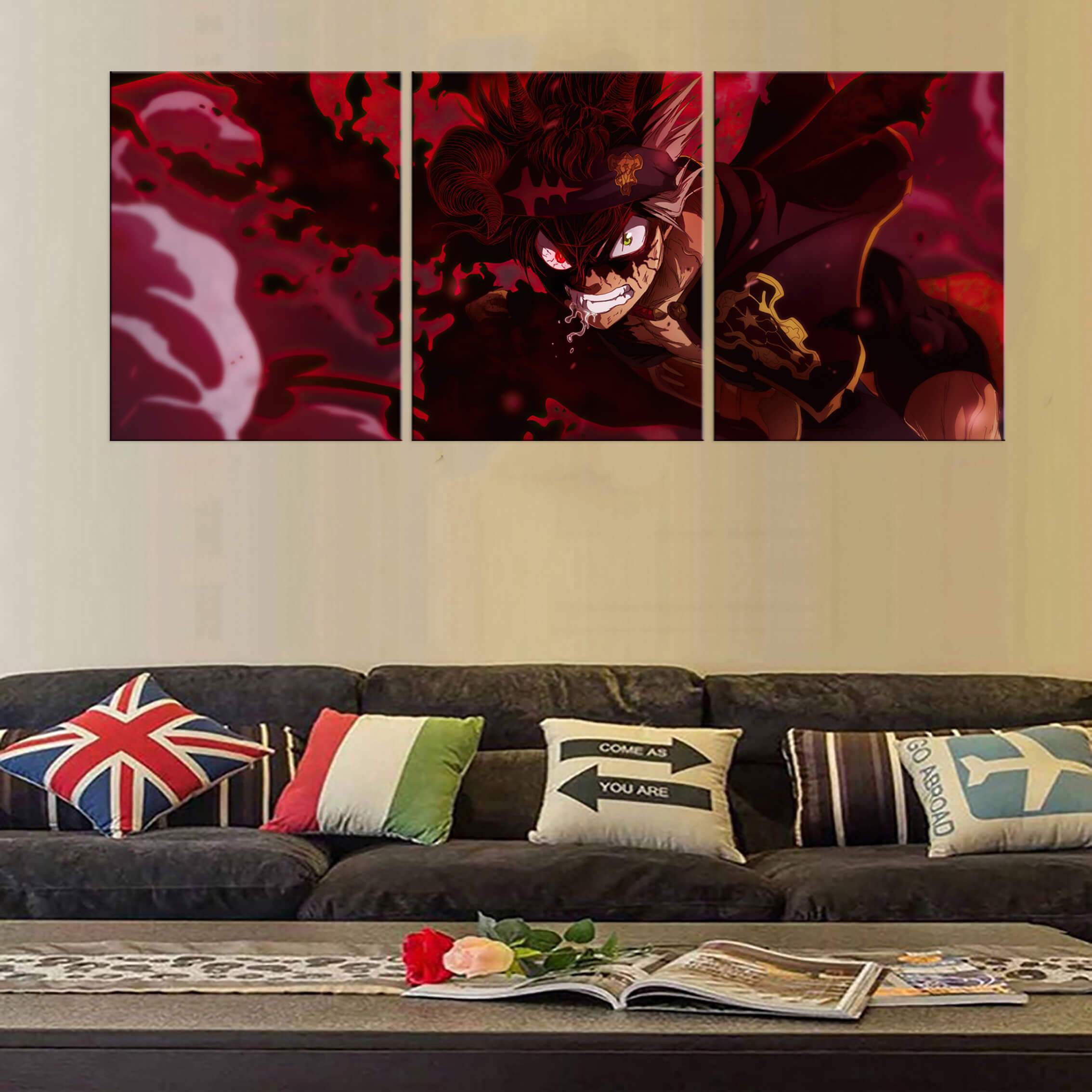 Décoration murale en 5 pièces Black Clover Evil Asta Décoration murale en 5 pièces Black Clover Evil Asta