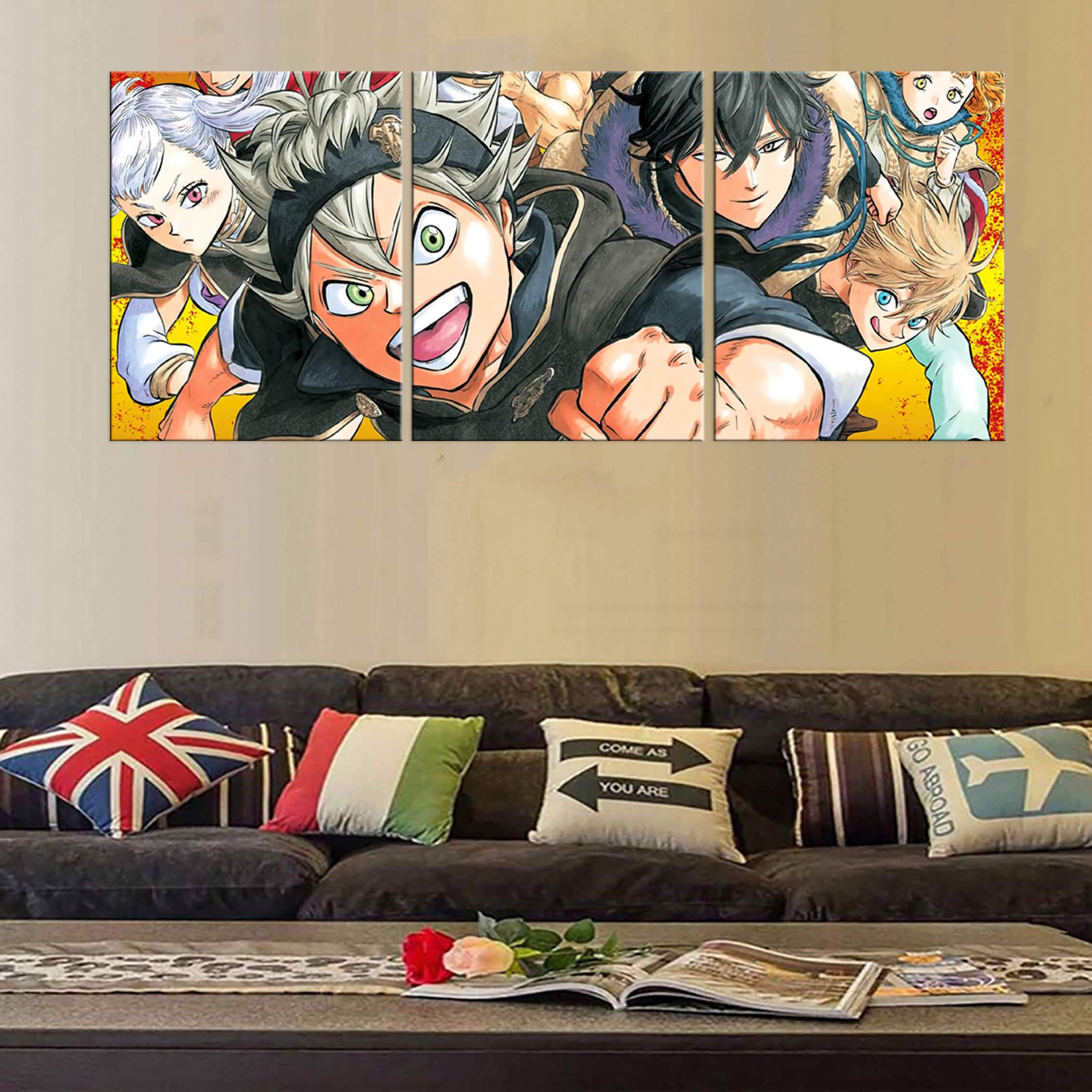 Décoration murale en 5 pièces Black Clover Personnages Décoration murale en 5 pièces Black Clover Personnages