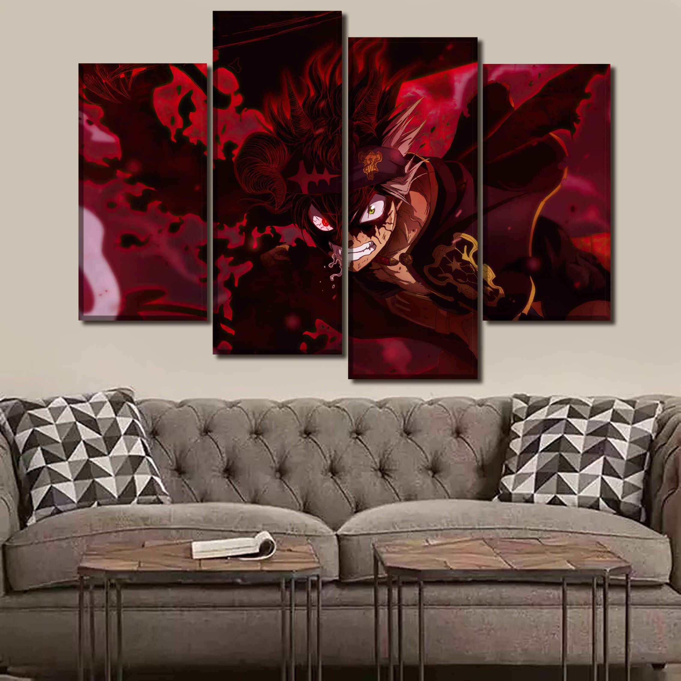 Décoration murale en 5 pièces Black Clover Evil Asta Décoration murale en 5 pièces Black Clover Evil Asta