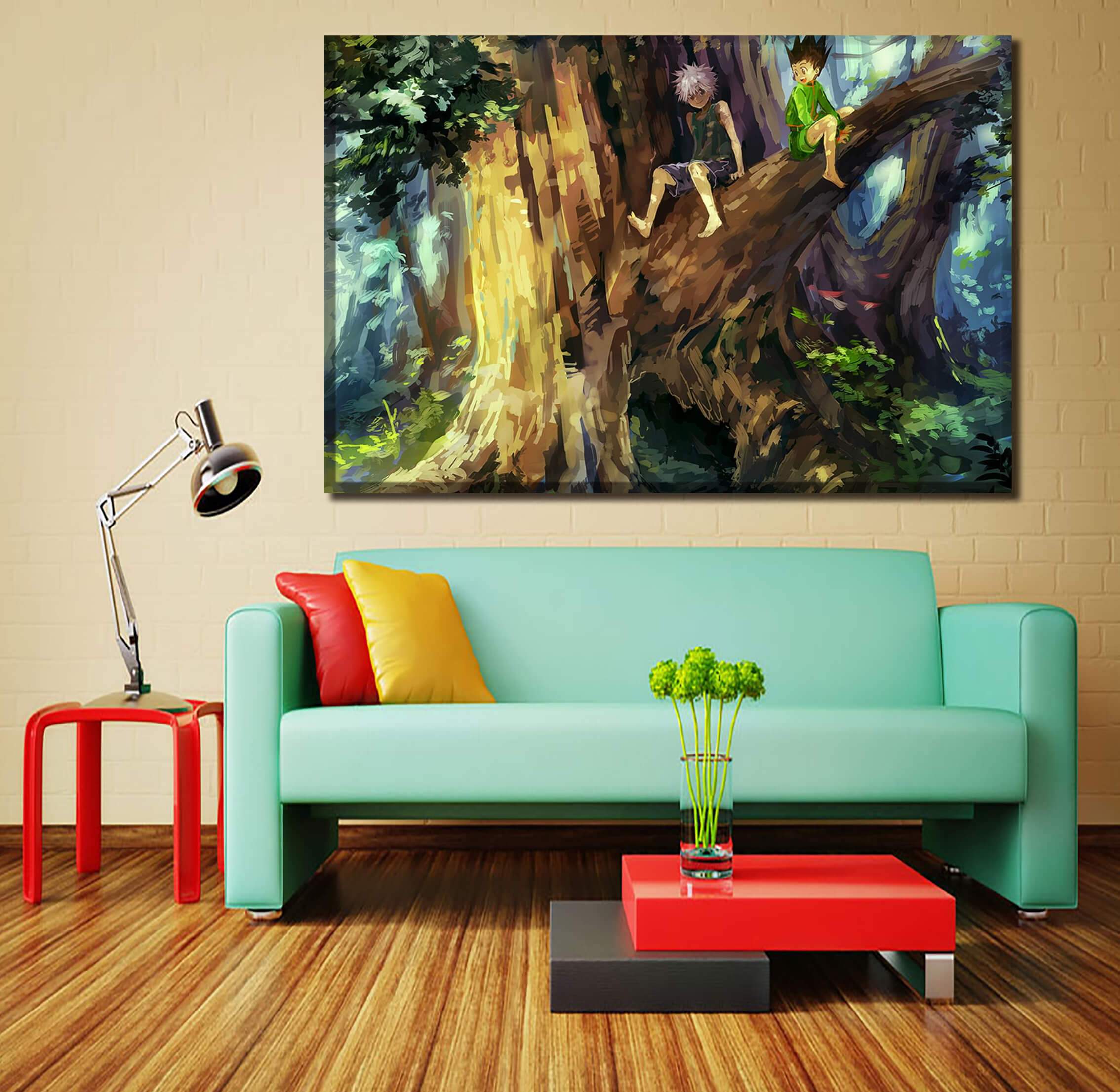 Décoration murale en 5 pièces Hunter X Hunter Gon X Kirua Painting Décoration murale en 5 pièces Hunter X Hunter Gon X Kirua Painting