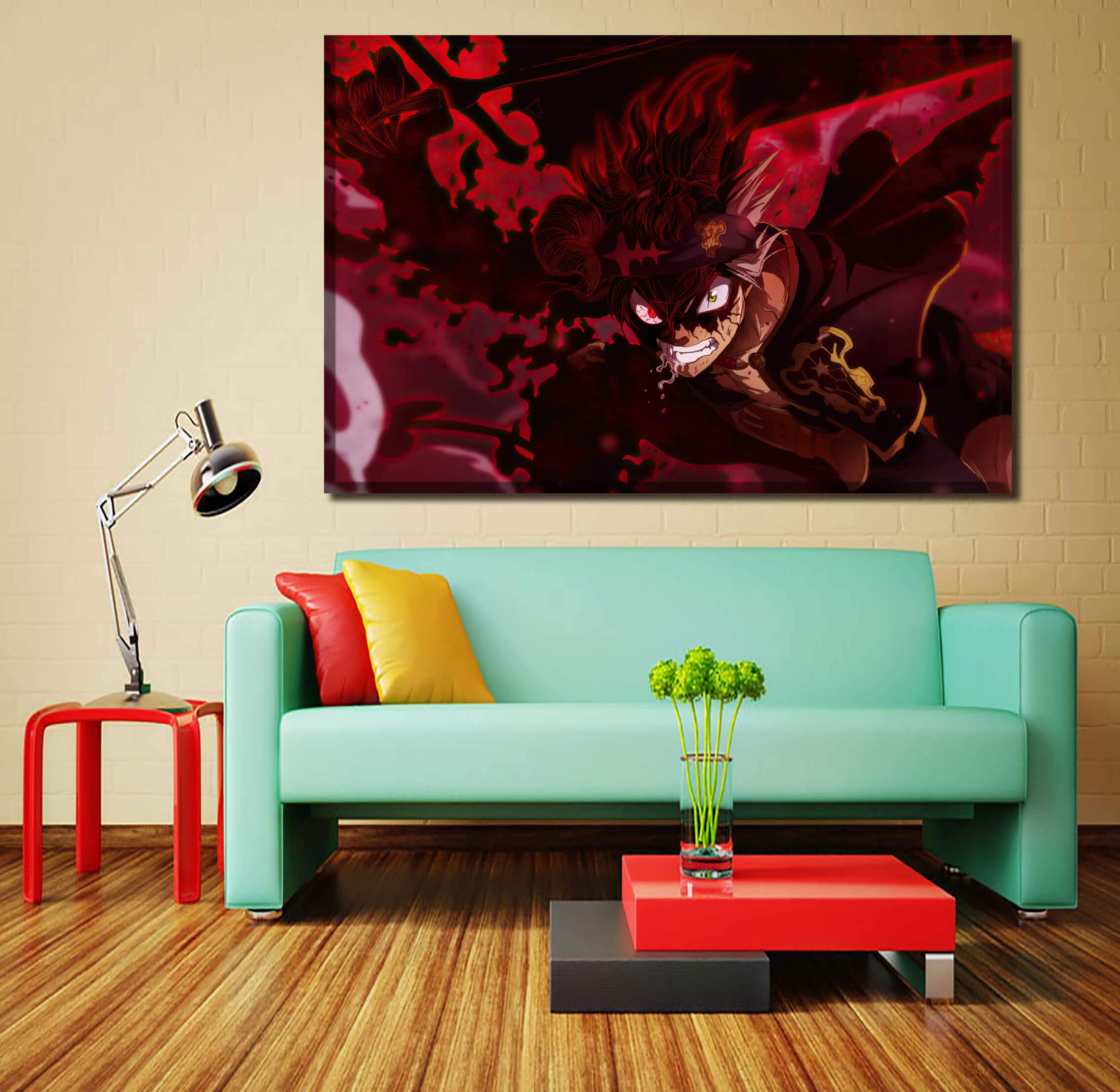 Décoration murale en 5 pièces Black Clover Evil Asta Décoration murale en 5 pièces Black Clover Evil Asta