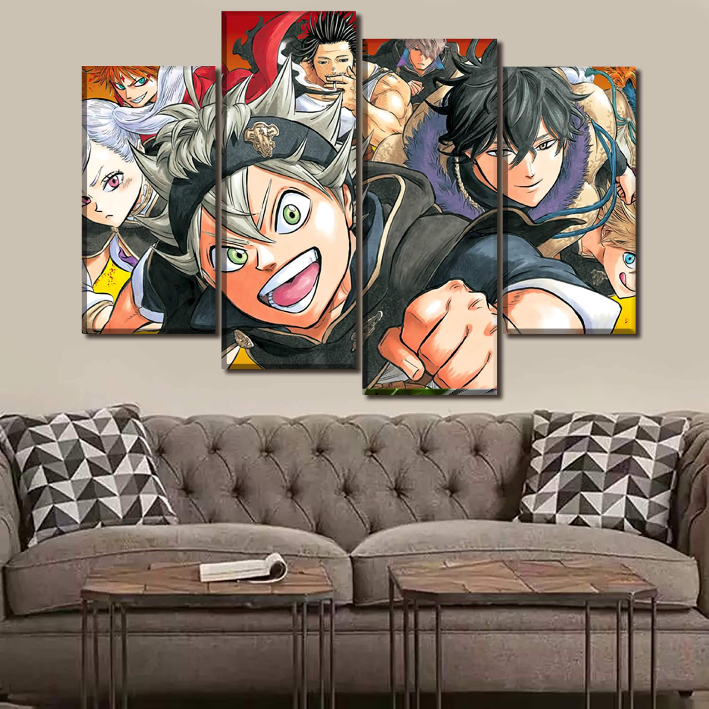 Décoration murale en 5 pièces Black Clover Personnages Décoration murale en 5 pièces Black Clover Personnages