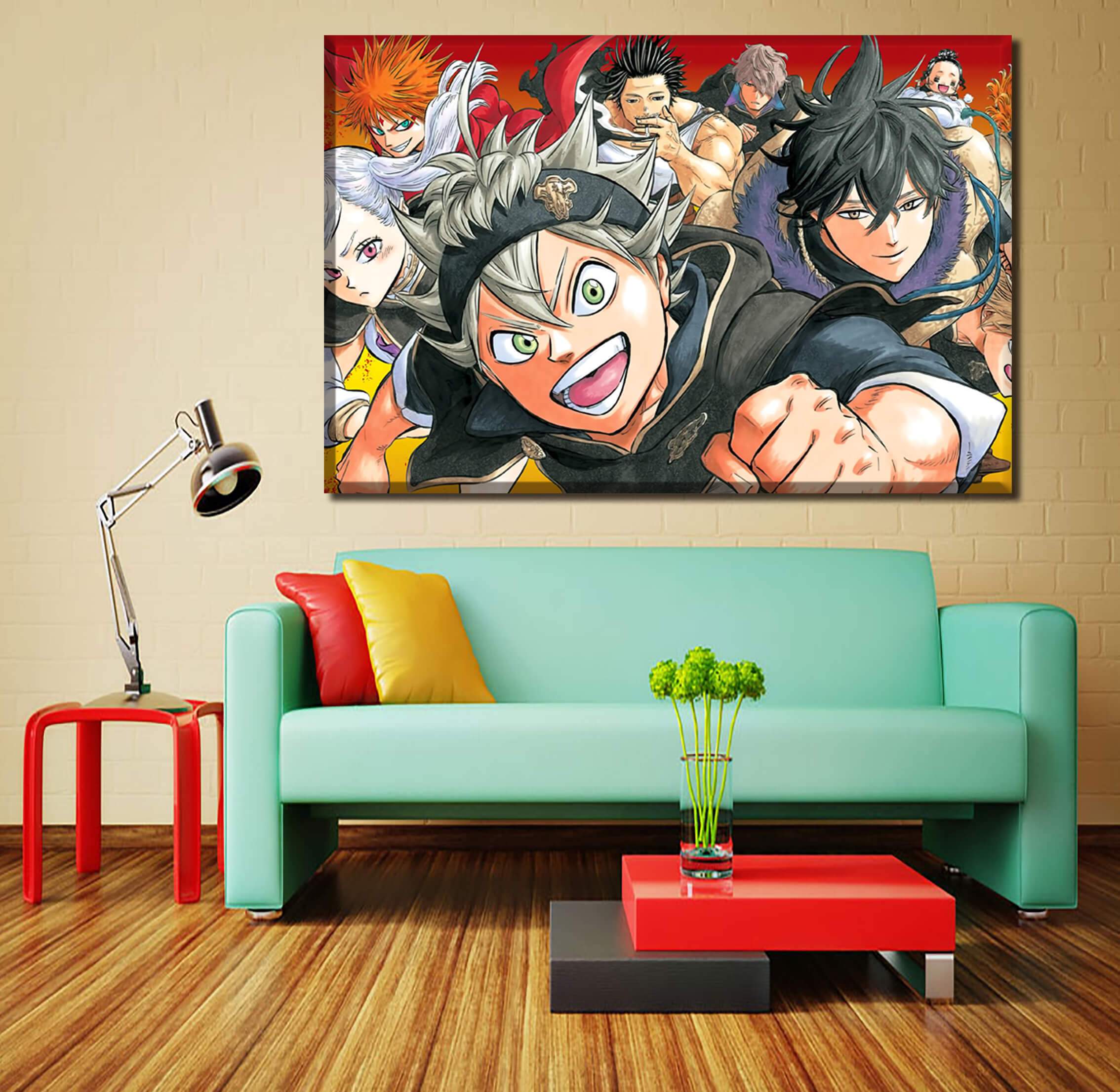 Décoration murale en 5 pièces Black Clover Personnages Décoration murale en 5 pièces Black Clover Personnages