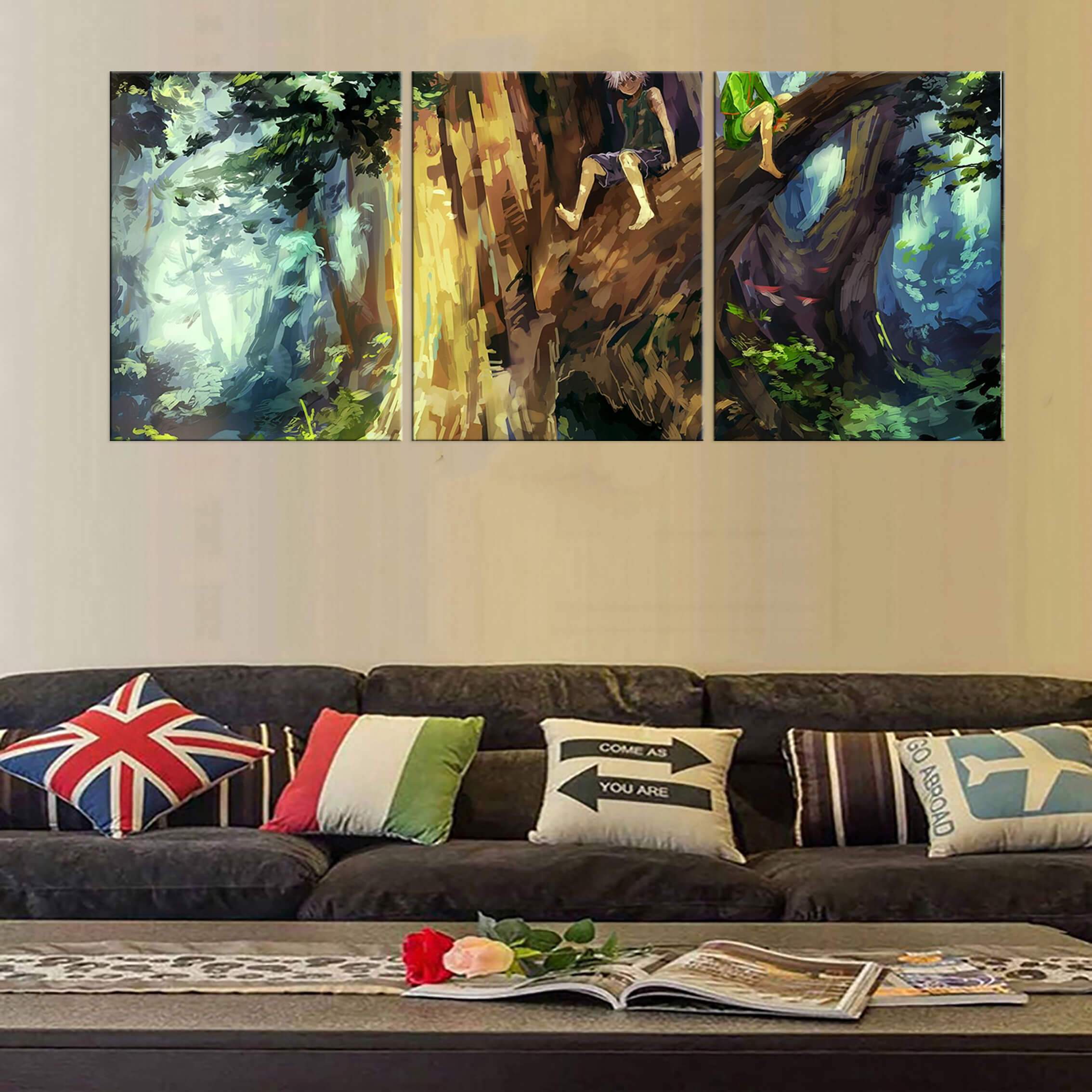 Décoration murale en 5 pièces Hunter X Hunter Gon X Kirua Painting Décoration murale en 5 pièces Hunter X Hunter Gon X Kirua Painting