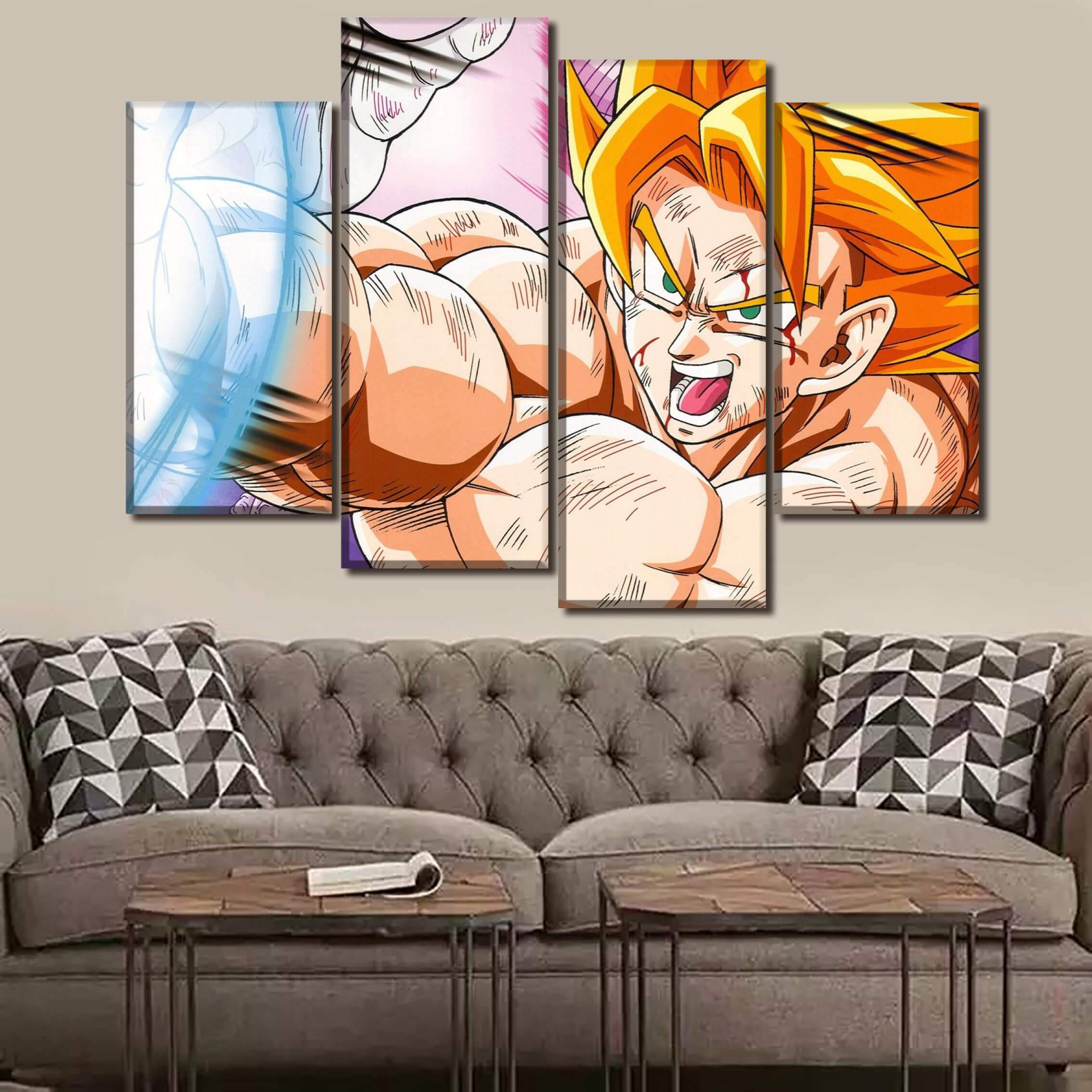 Tableau Dragon Ball Z Goku Super Saiyan Kamehameha Tableau Dragon Ball Z Goku Super Saiyan Kamehameha