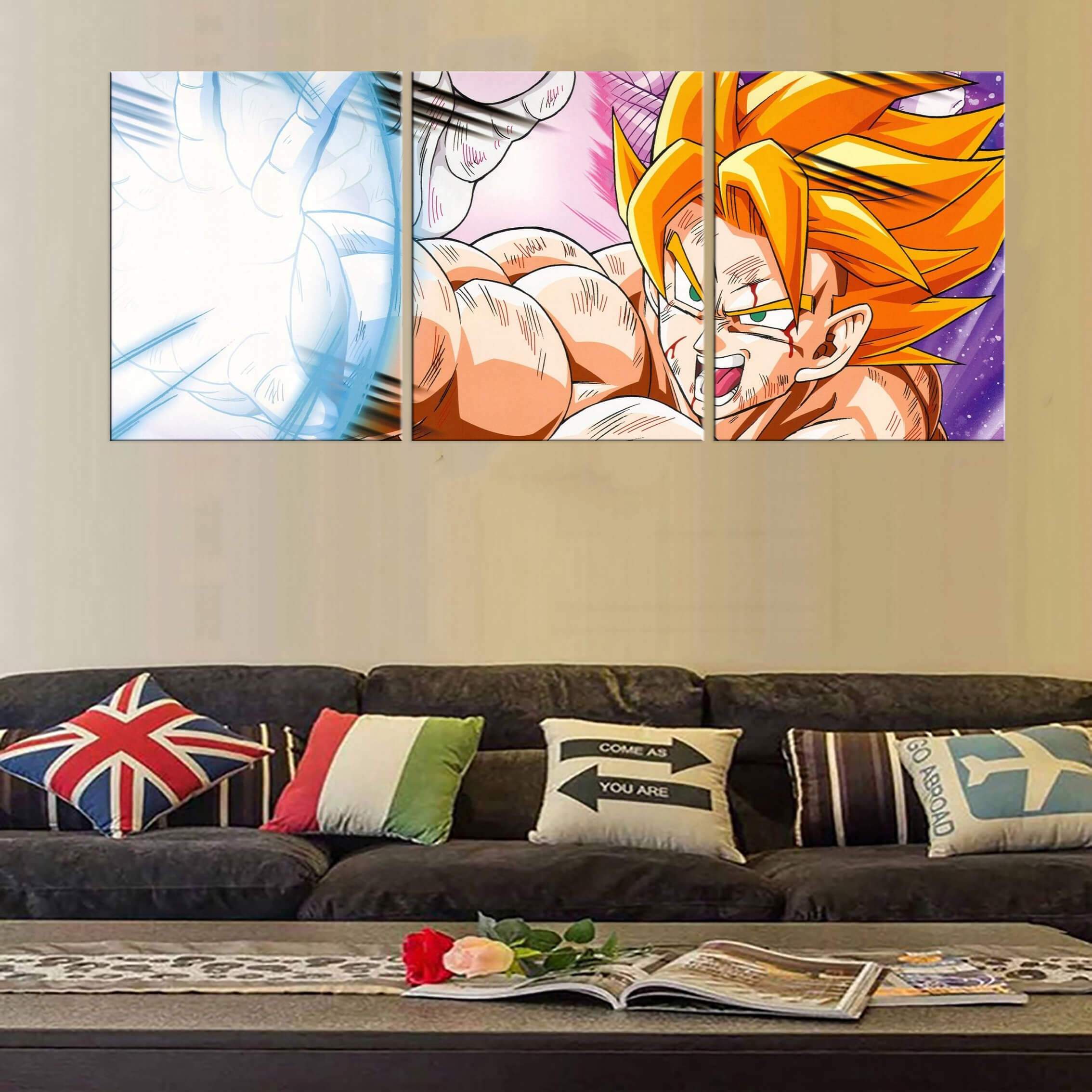 Tableau Dragon Ball Z Goku Super Saiyan Kamehameha Tableau Dragon Ball Z Goku Super Saiyan Kamehameha
