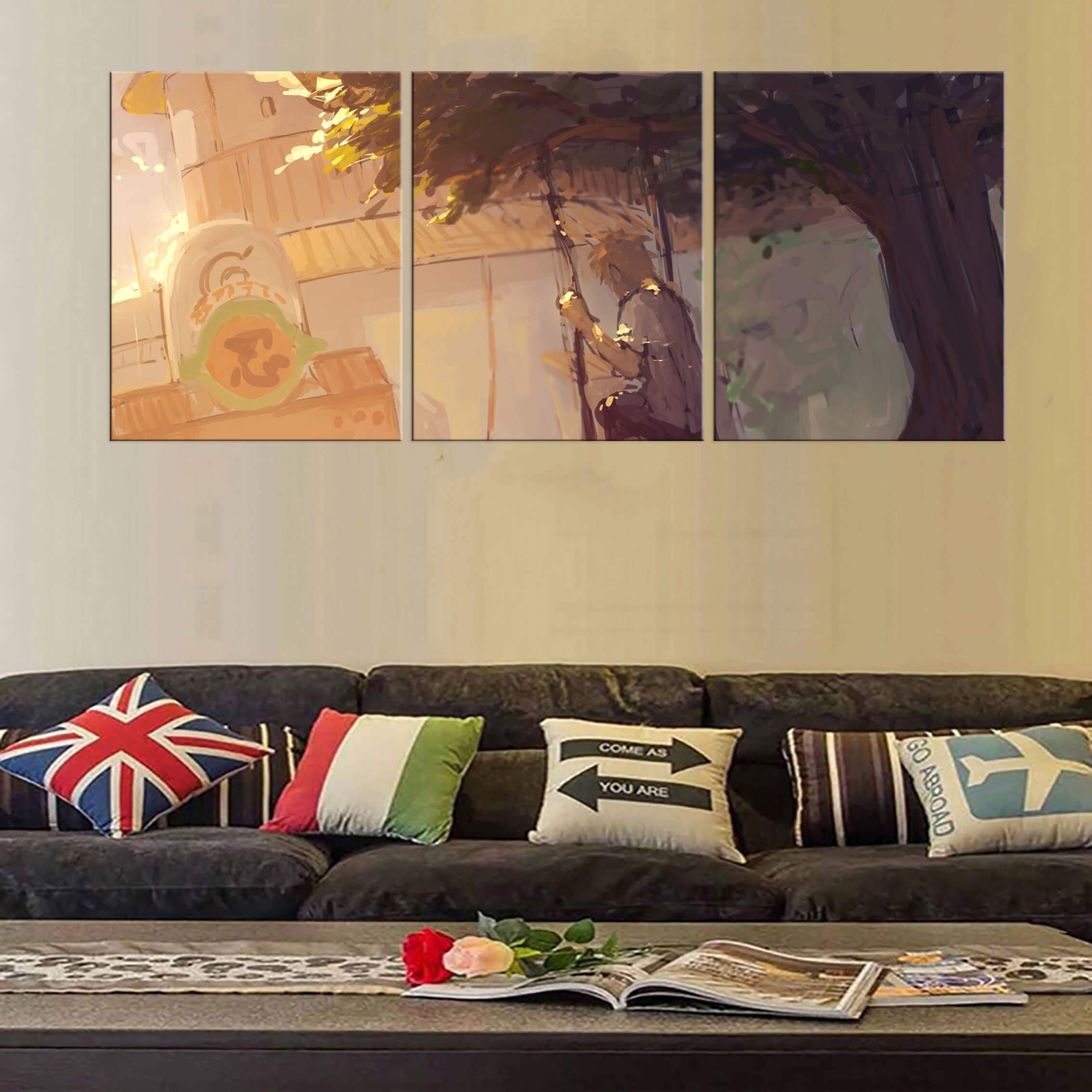 Tableau en 5 pièces Naruto Solitude Tableau en 5 pièces Naruto Solitude