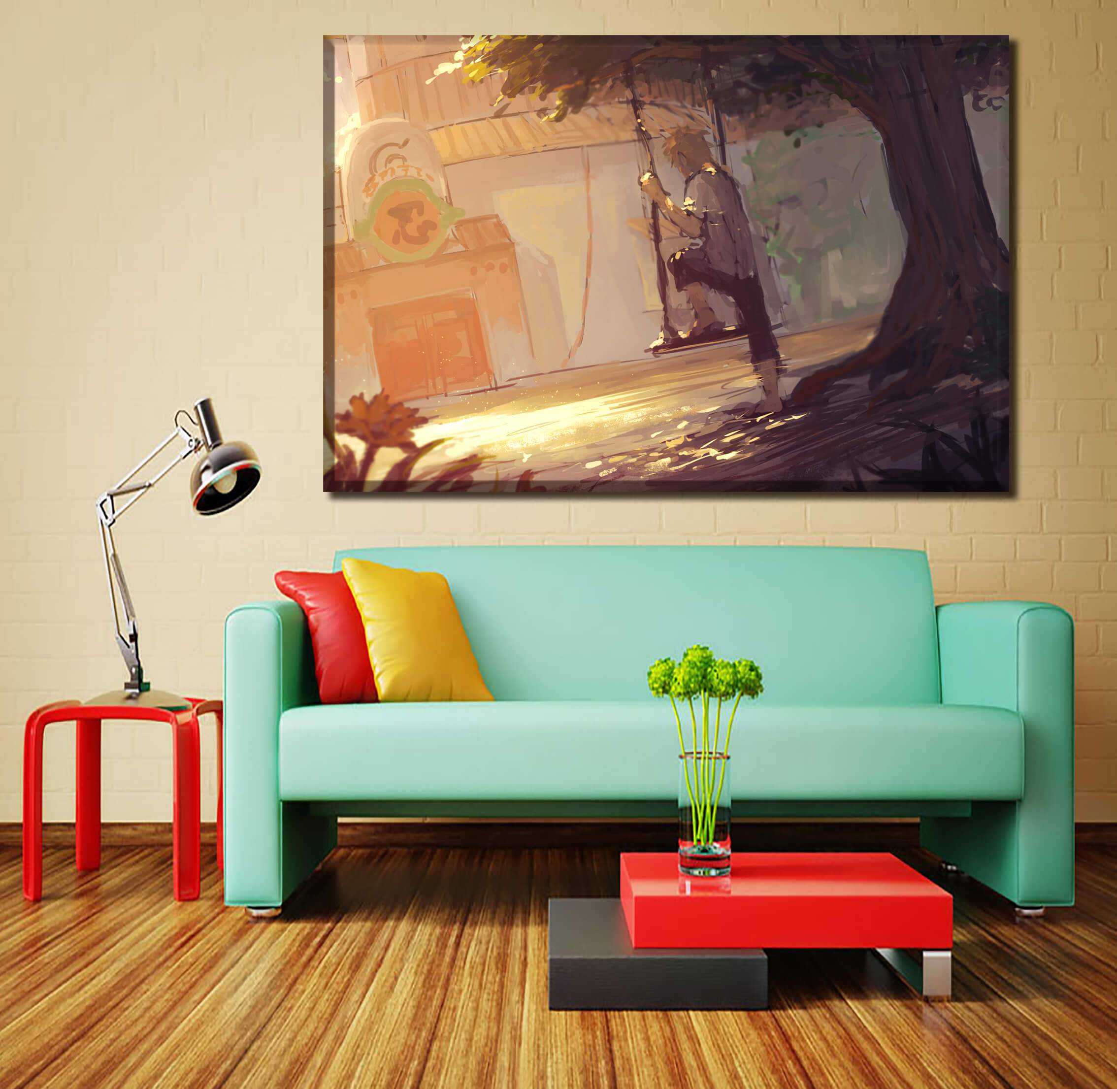 Tableau en 5 pièces Naruto Solitude Tableau en 5 pièces Naruto Solitude
