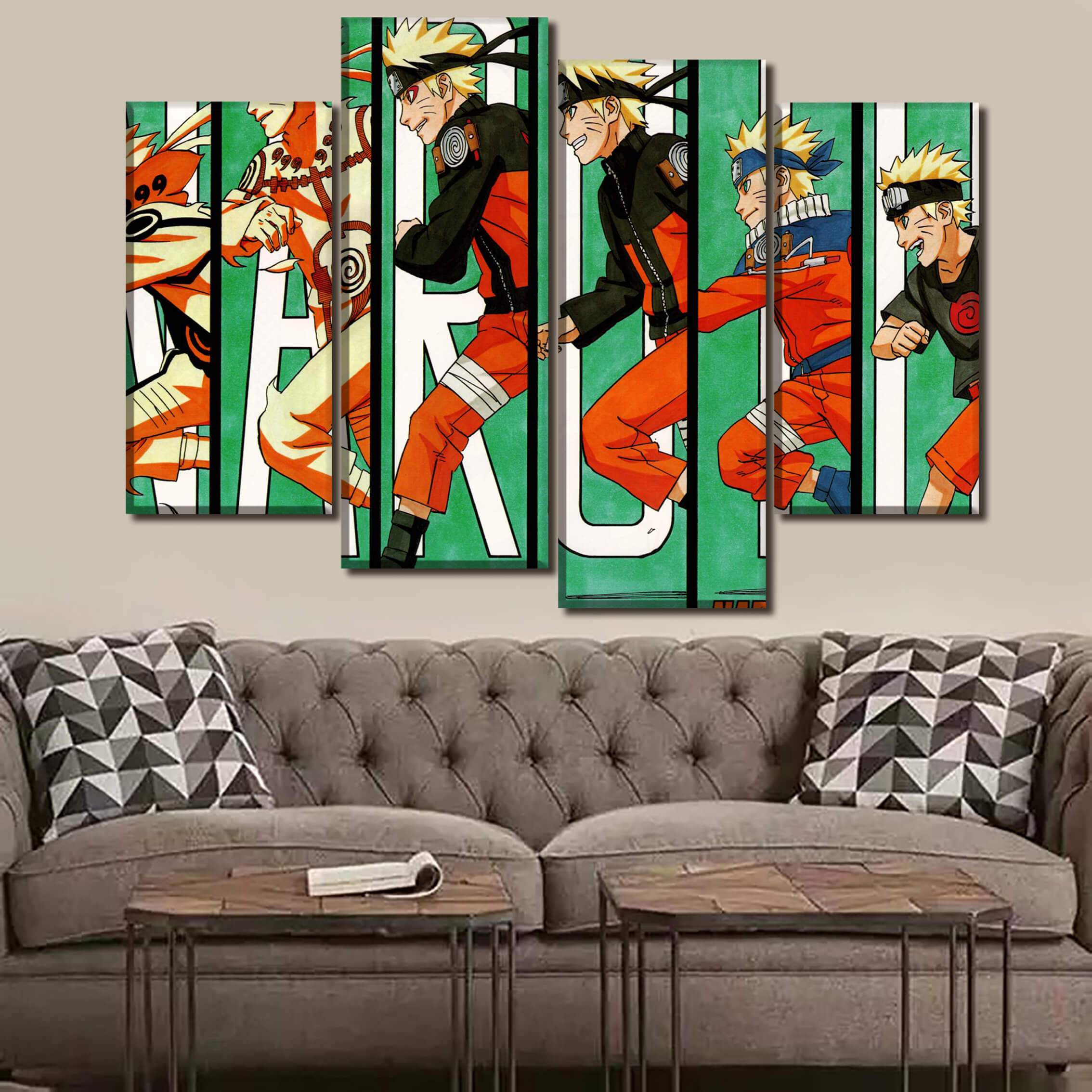 Tableau en 5 pièces Naruto Evolution Tableau en 5 pièces Naruto Evolution