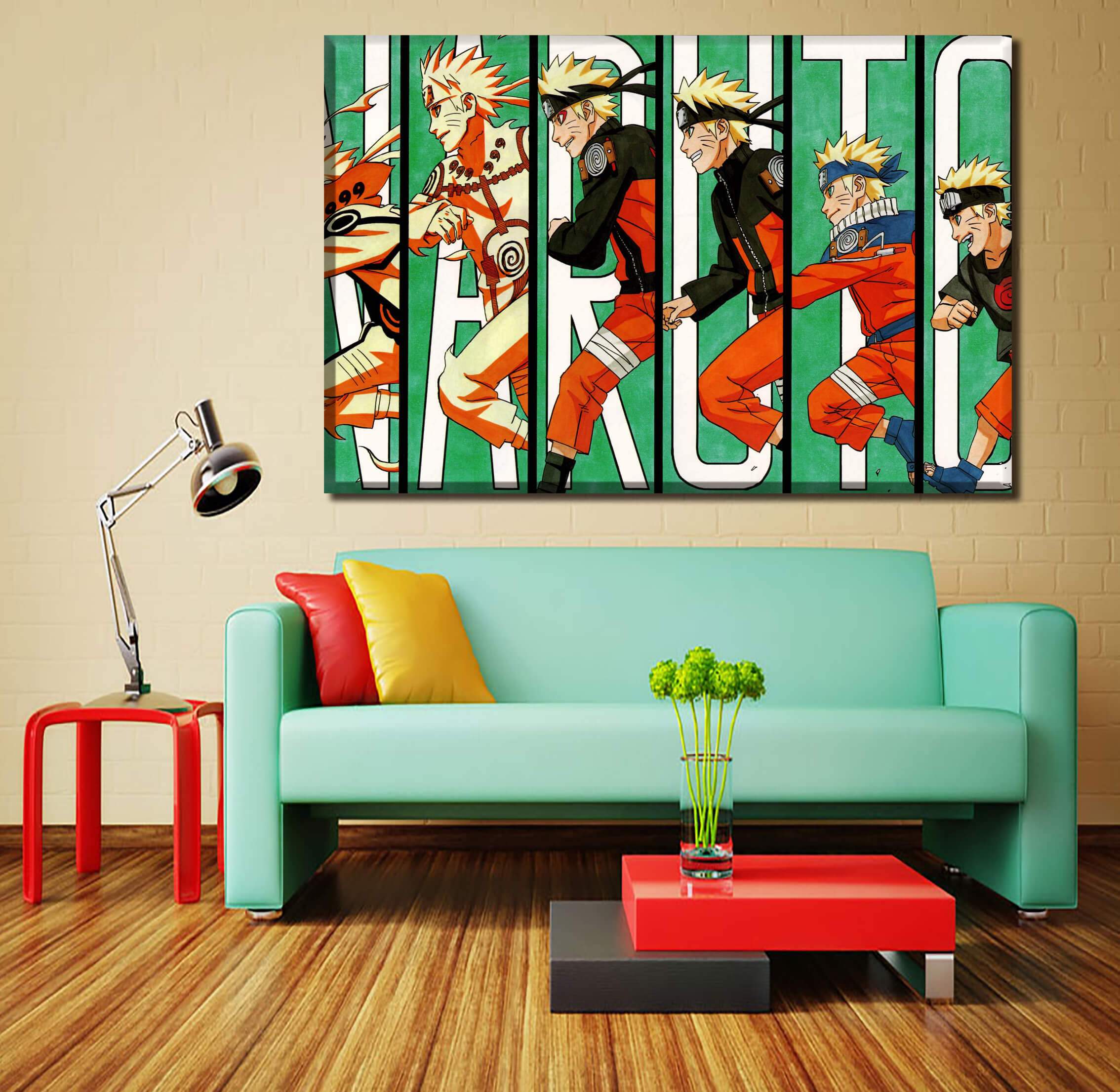 Tableau en 5 pièces Naruto Evolution Tableau en 5 pièces Naruto Evolution