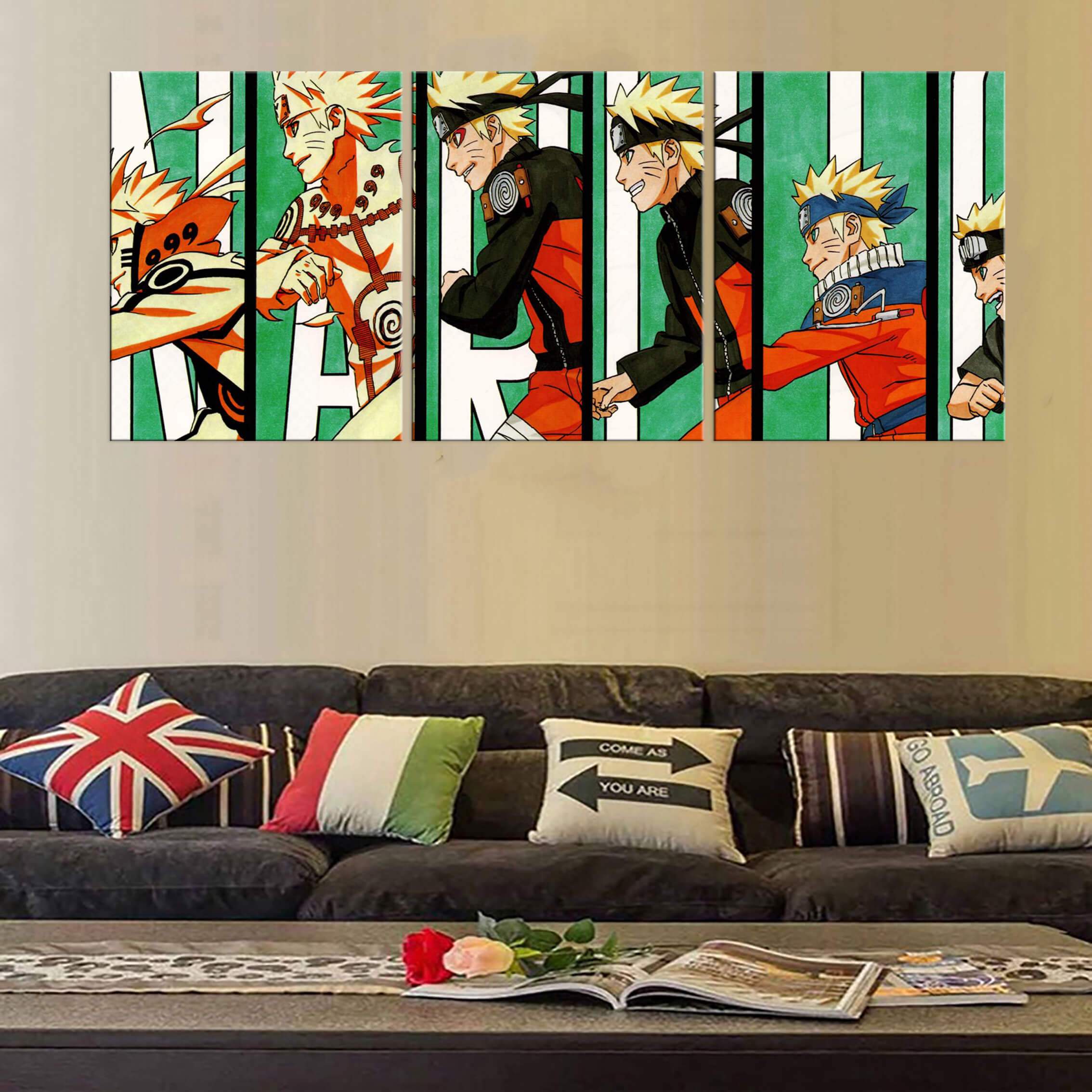 Tableau en 5 pièces Naruto Evolution Tableau en 5 pièces Naruto Evolution