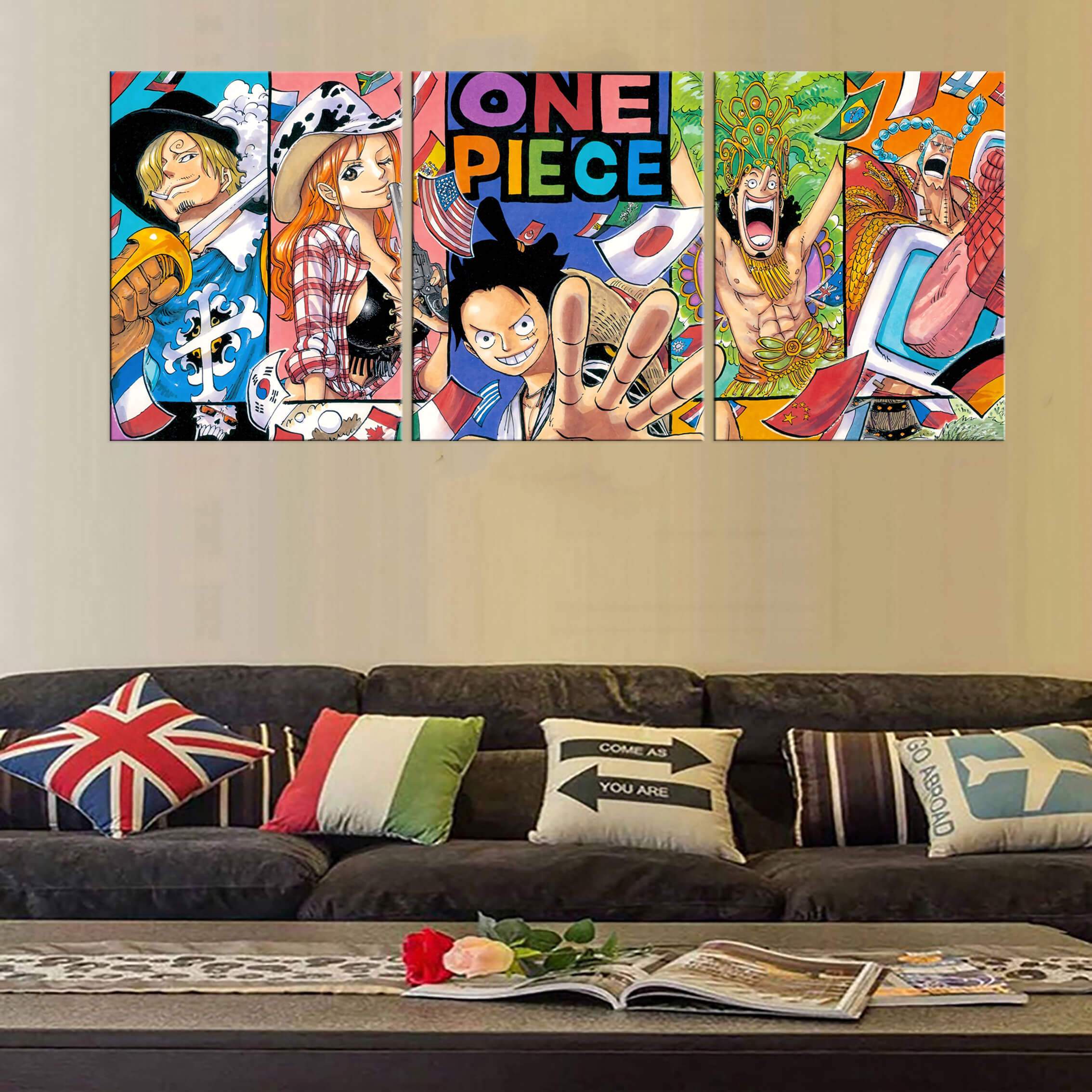 Tableau en 5 pièces One Piece Aventure Tableau en 5 pièces One Piece Aventure