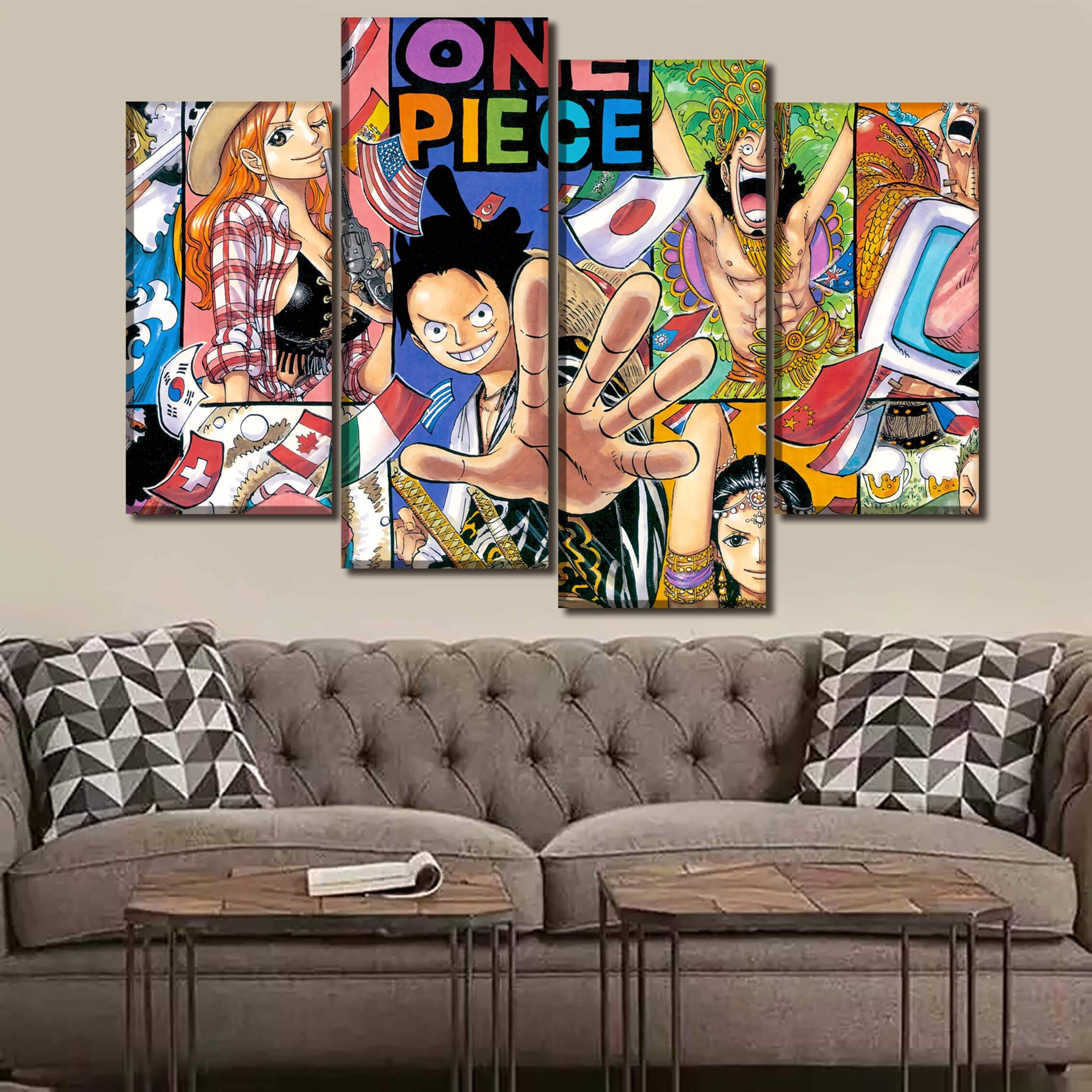 Tableau en 5 pièces One Piece Aventure Tableau en 5 pièces One Piece Aventure