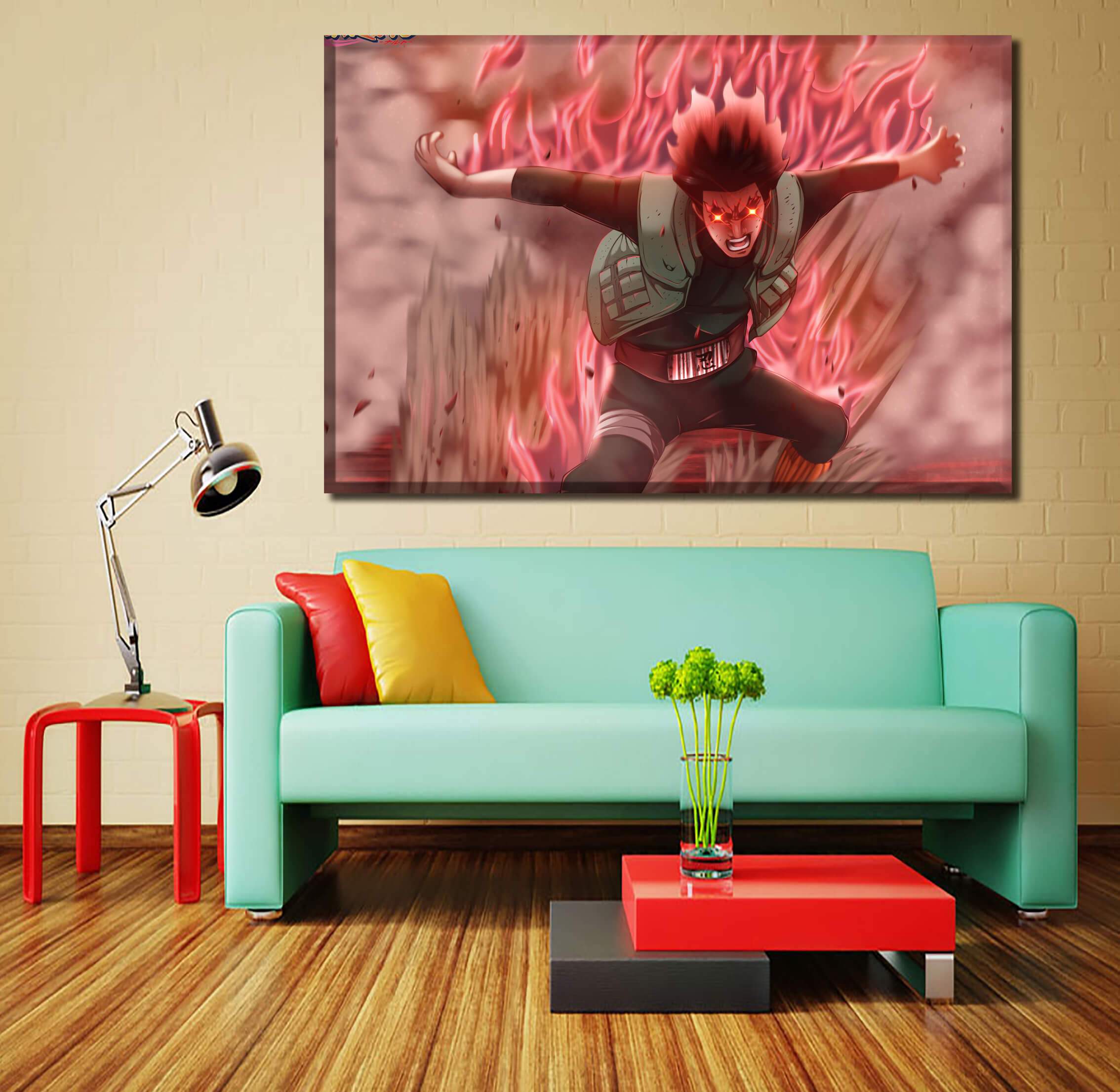 Tableau en 5 pièces Naruto Gai Death Gate Tableau en 5 pièces Naruto Gai Death Gate