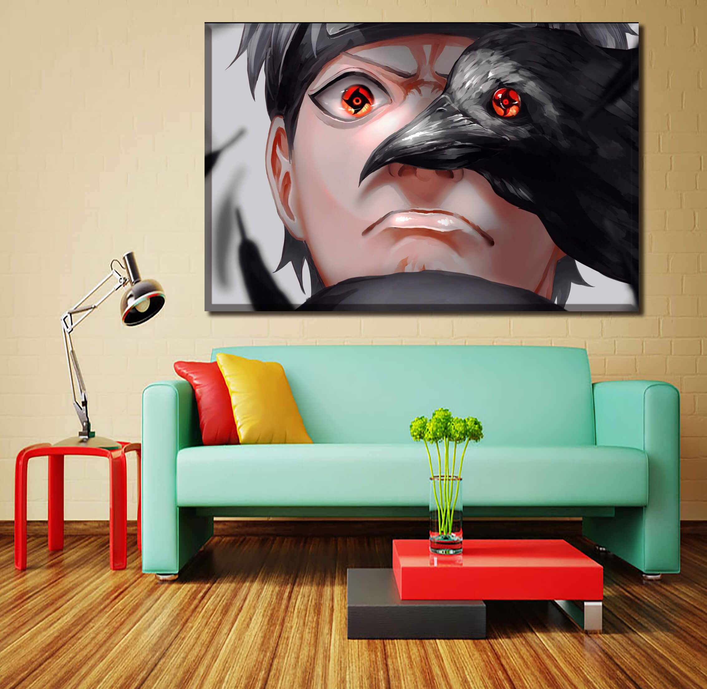 Tableau en 5 pièces Naruto Obito Corbeau Tableau en 5 pièces Naruto Obito Corbeau