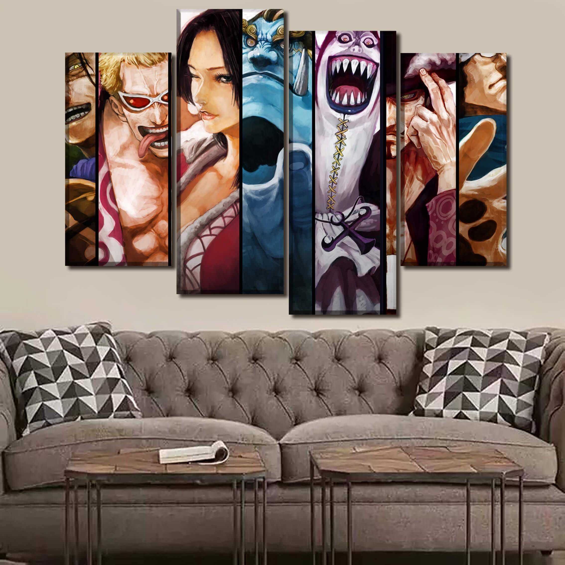 Tableau en 5 pièces One Piece Shichibukai Tableau en 5 pièces One Piece Shichibukai