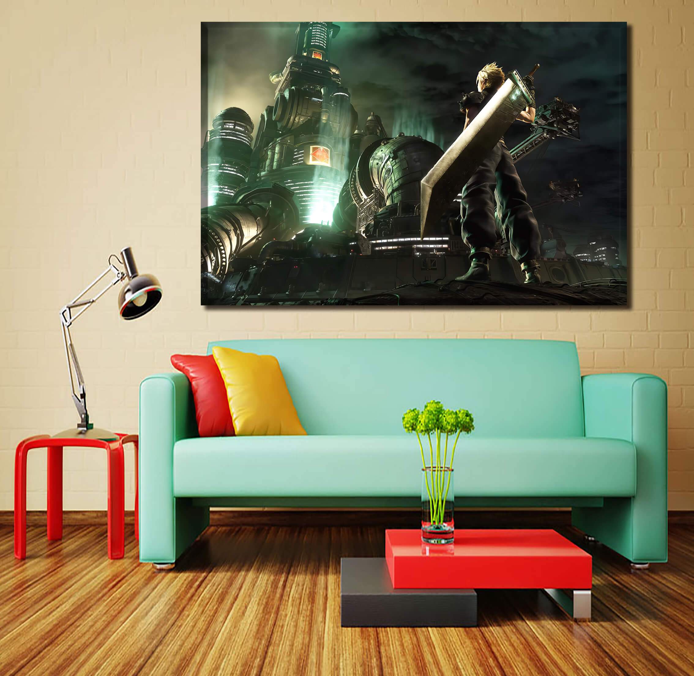 Décoration murale Final Fantasy 7 Remake Cloud Décoration murale Final Fantasy 7 Remake Cloud