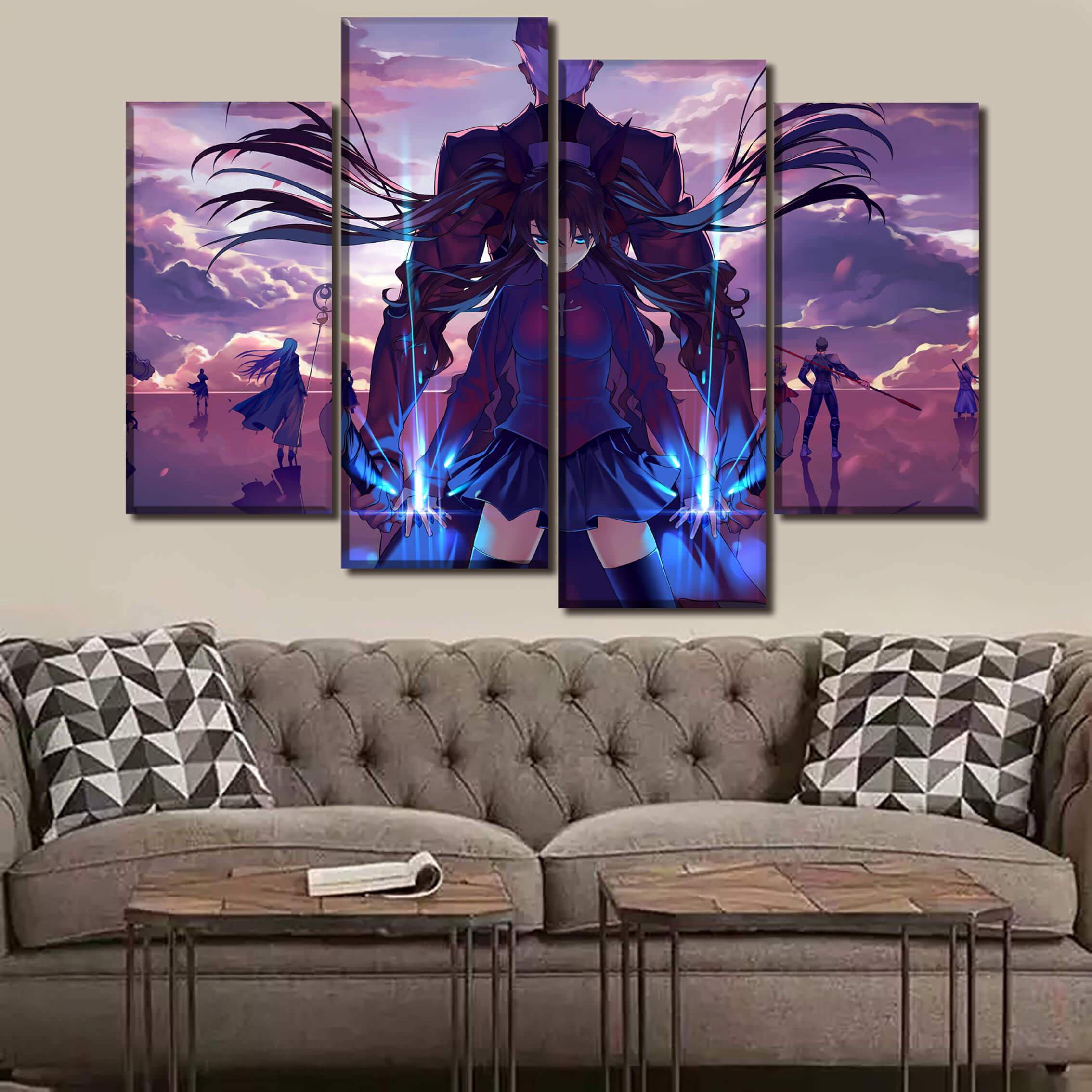 Décoration murale en 5 pièces Fate Stay Night Saber X Rin Décoration murale en 5 pièces Fate Stay Night Saber X Rin