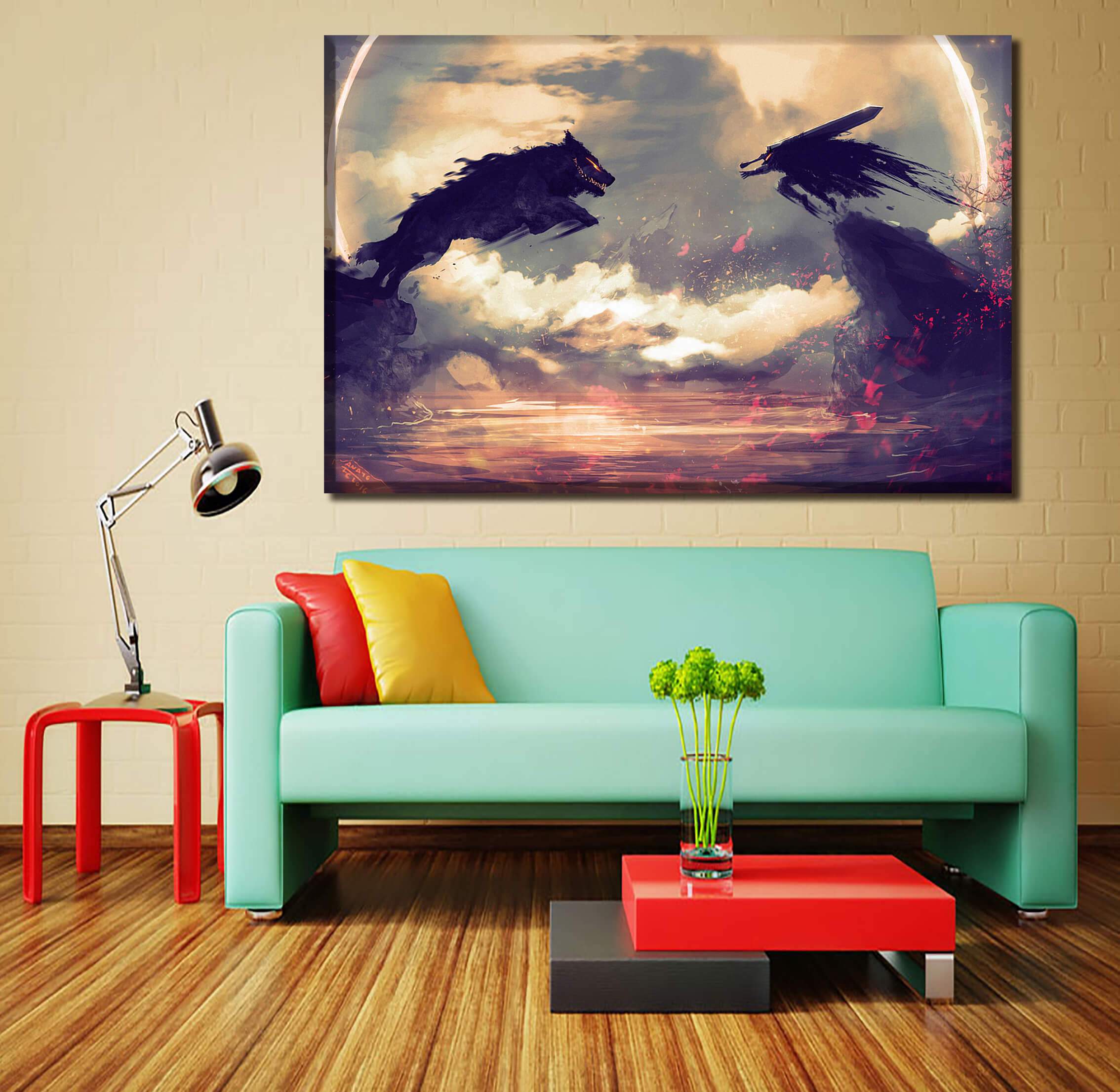 Décoration murale Berserk Guts Vs The Beast Décoration murale Berserk Guts Vs The Beast